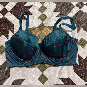 Victoria's Secret Teal and Pink Plaid Bra